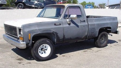 1973 chevy 1500 single cab 4x4 short bed pickup truck  - custom built