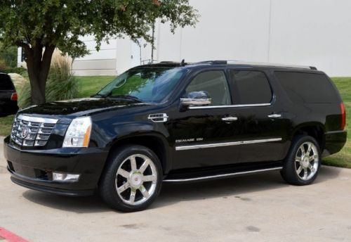 2011 cadillac escalade esv awd. lux pkg, 22s, loaded suv! carfax cert