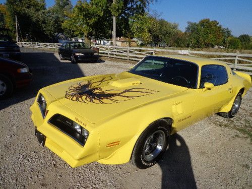 1977 pontiac trans am restored rare golden rod yellow 52,000 original miles