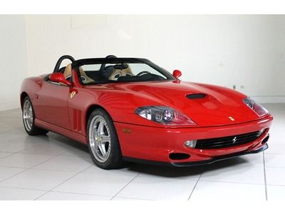 Rare 2001 ferrari 550 maranello barchetta, rosso corsa beige low miles