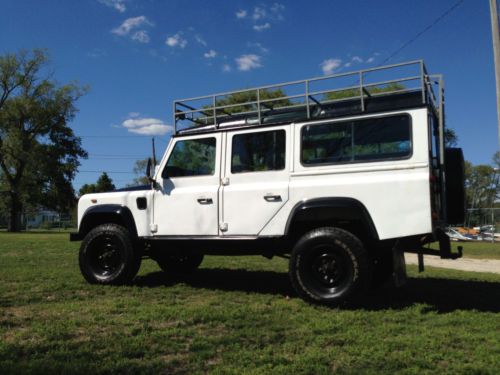 No reserve 1988 land rover defender 110 200 tdi new york title 45k on tdi white