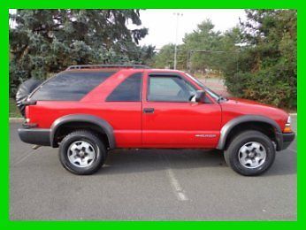 2000 chevy s-10 blazer 4x4 ls red v-6 auto 98k miles no reserve auction