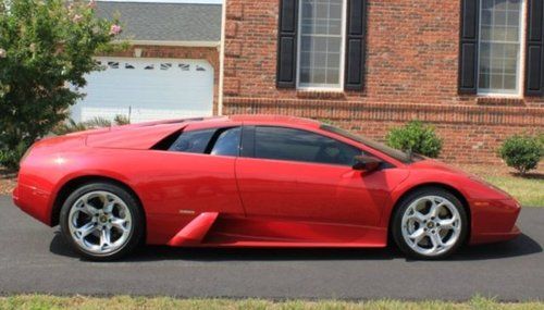 2006 lamborghini murcielago rosso vic red, tan leather, showroom perfect, e-gear