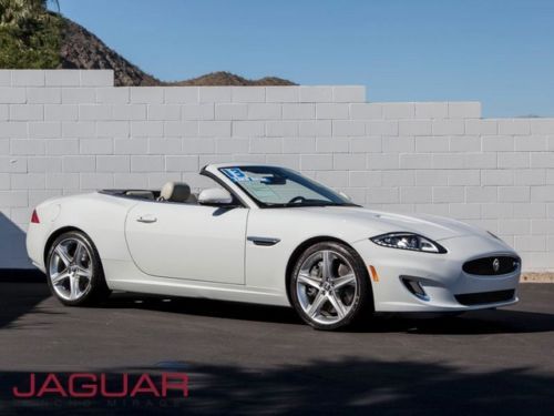 2013 jaguar xkr convertible 510hp supercharged v8 white black 7k miles