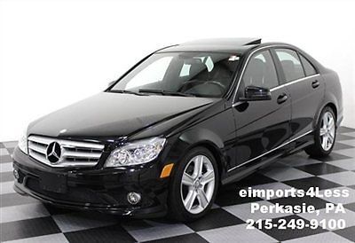 C300 4matic awd 10 sport package 22k low miles moonroof all wheel drive black