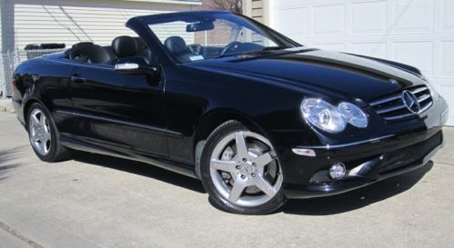 2007 clk550 amg convertible black *fully loaded*low miles*clean