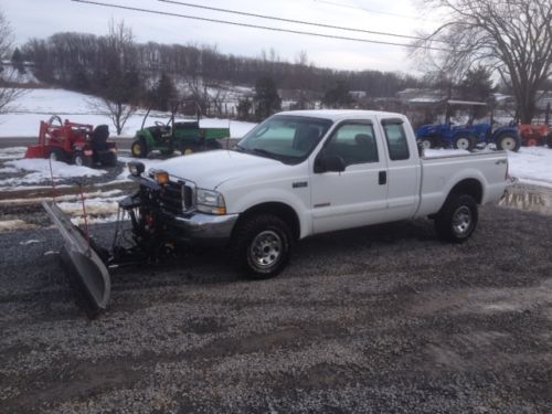 2003 ford f250 4x4 diesel pickup truck w/ snow plow!