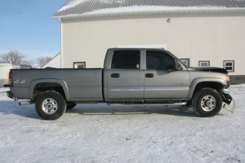 2006 gmc sierra 2500hd duramax 4x4 crew sunroof salvage repairable