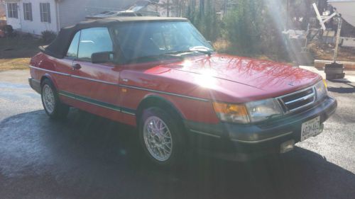 1991 Saab 900 S Turbo Convertible 2-Door 2.0L, image 3