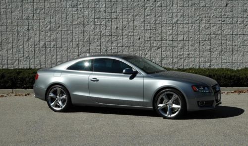 2011 audi a5  quattro 2.0t engine 6 speed manual transmission quartz gray black