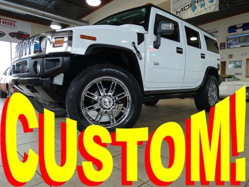2007 hummer h2 custom 22-inch wheels monster stereo moonroof 08 06 05 04 03 look