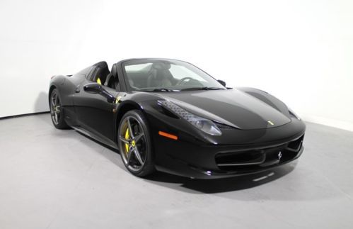 2013 458 spider black black ferrari approved cpo dealer maintained great options