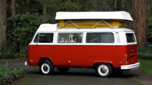 Like new 1973 volkswagen riviera westfalia vanagon pop top camper bus 53k miles