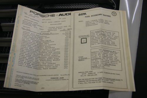 1979 PORSCHE 930 TURBO US CAR ONLY 48,648 ORIGINAL MILES ORIGINAL WINDOW STICKER, US $98,888.00, image 87