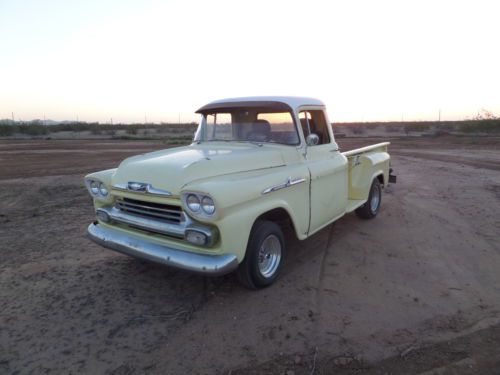 1958 chevy pickup long bed apache 32 step side custom