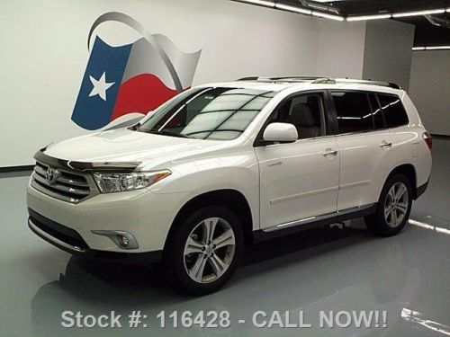 2012 toyota highlander ltd awd sunroof leather nav 33k texas direct auto