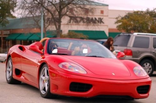 2002 ferrari 360 spider f1 red/tan