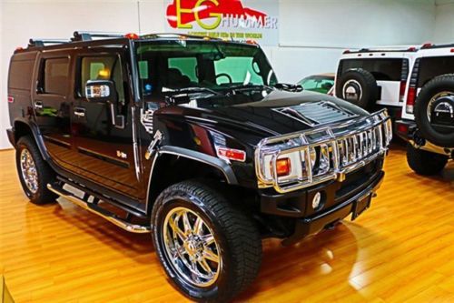 2007 hummer h2 luxury for sale~black on black~11,788 miles~22&#034; chrome rims~mint