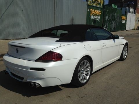2006 bmw 650i convertible white w red interior parts export salvage project m6