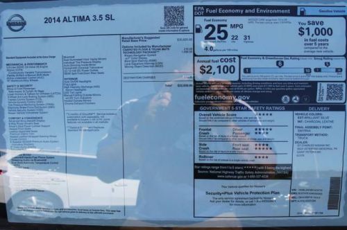 2014 Nissan Altima 3.5 SL, US $29,210.00, image 2