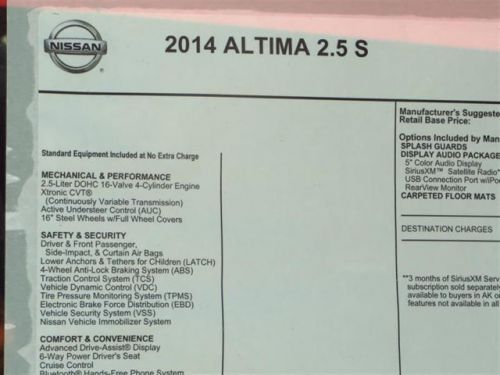 2014 Nissan Altima 2.5 S, US $20,316.00, image 4