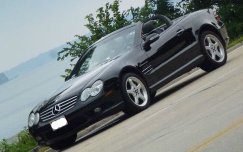 2003 mercedes sl55 amg, convertible, black, excellent, 96k miles