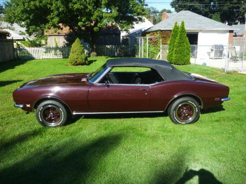 1968 convertible with 327 automatic black interior burgandy w black top, US $25,000.00, image 2