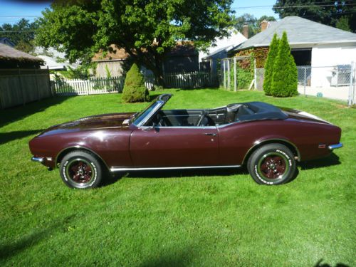 1968 convertible with 327 automatic black interior burgandy w black top, US $25,000.00, image 6