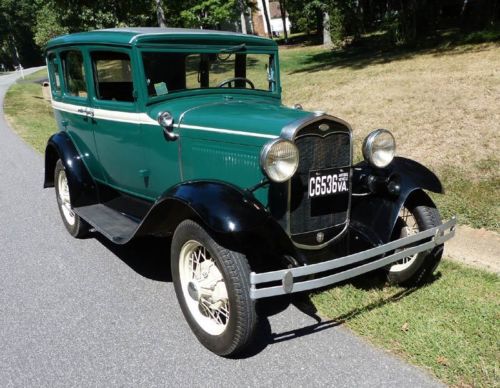 1931 MODEL A STORED IN 1958 3 OWNERS RUNS DRIVES NO RUST VERY SOLID, image 1