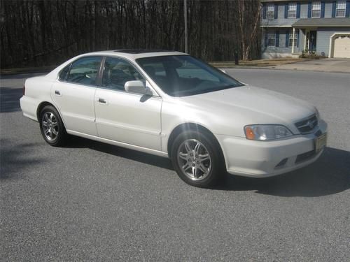 2000 acura tl pearl white/tan  5 spd auto 4 dr 3.2 gas 157k original owner bin