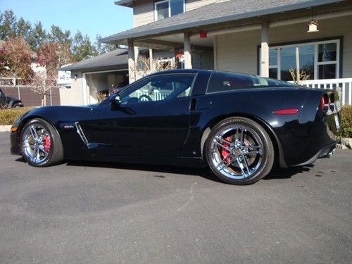 2007 black chevy chevrolet corvette z06 2lz 2 door coupe - california