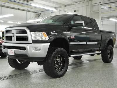 Black mega cab hemi ram, lift kit, off-road tires, navigation &amp; loaded!