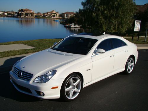 2008 mercedes-benz cls550 diamond white edition w/amg sport pkg, cls63 badges