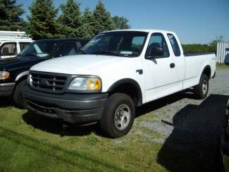 02 white xl truck 1/2 ton 4x4 4 door long bed work gas ac new black auto power