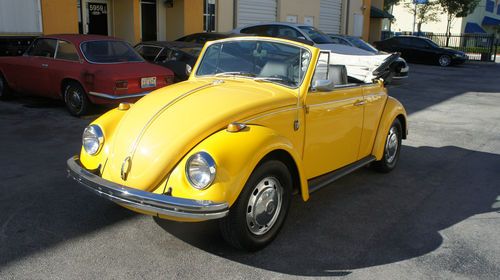 1969 volkswagen beetle bug convertible 2 owners only yellow with black