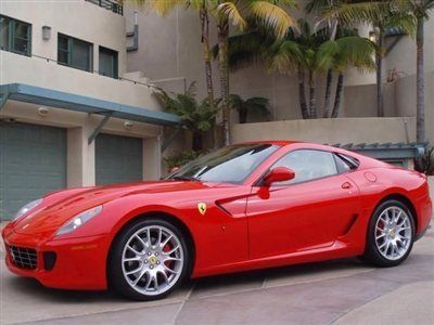 2007 ferrari 599 gtb fiorano red tan loaded just 7,900 miles showstopper