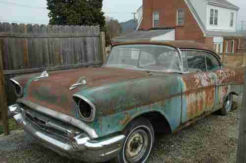 1957 Chevrolet Bel Air 2 Door Hardtop Great Project  Chevy BelAir Rat Rod, image 3