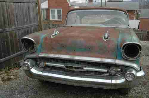 1957 Chevrolet Bel Air 2 Door Hardtop Great Project  Chevy BelAir Rat Rod, image 5