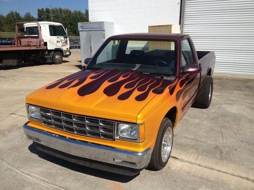 S-10 v8 hot rod 350 fast!! one of a kind flame job  mickey thompson drag slicks