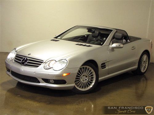2004 mercedes sl55 amg silver/charcoal pano roof keyless go distronic parktronic