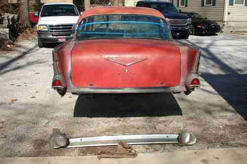 1957 CHEVY BEL AIR 2DR POST PROSTREET,HOT ROD,STREET ROD,GASSER PROJECT, NO RAT!, US $6,500.00, image 4