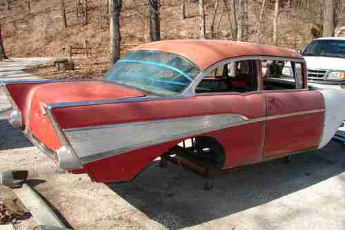 1957 CHEVY BEL AIR 2DR POST PROSTREET,HOT ROD,STREET ROD,GASSER PROJECT, NO RAT!, US $6,500.00, image 6
