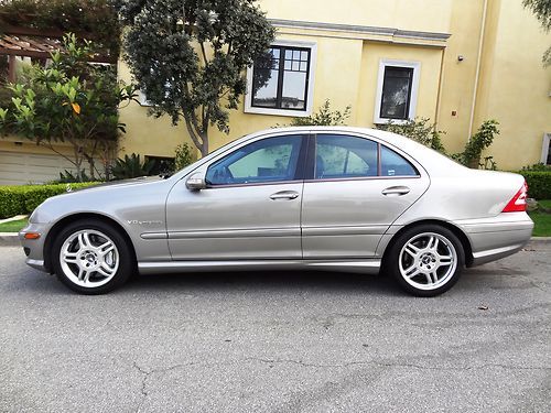 2003 mercedes-benz c32 amg pewter metallic/black no reserve