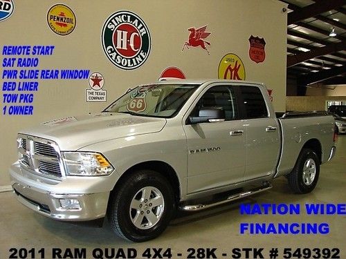 2011 1500 quad cab lone star 4x4,v8,remote start,cloth,17in whls,28k,we finance!