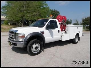 F550 powerstroke diesel 8' royal service body utility crane dually - we finance!