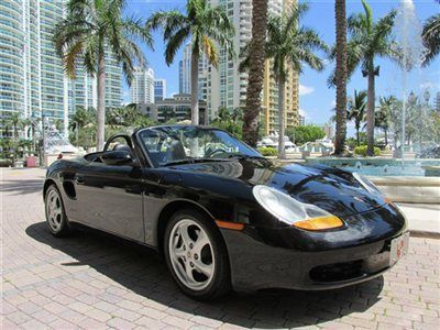 Black porsche boxster convertible tiptronic hardtop low miles