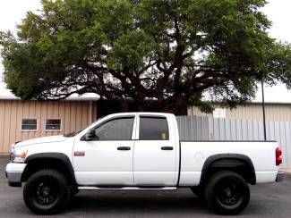 2008 white slt 6.7l i6 4x4 big horn cruise mb wheels bushwacker satellite