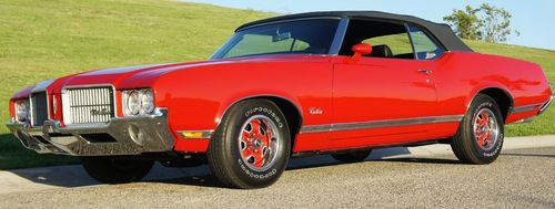 71 oldsmobile cutlass supreme convertible 1971 350 v8 red black matching numbers