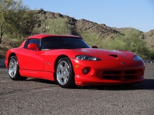 No reserve red 2000 dodge viper rt/10 owner az rust-free