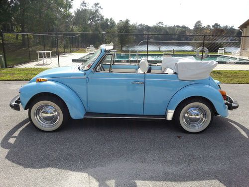 1979 volkswagen beetle convertible vw bug conv blue no reserve!!!